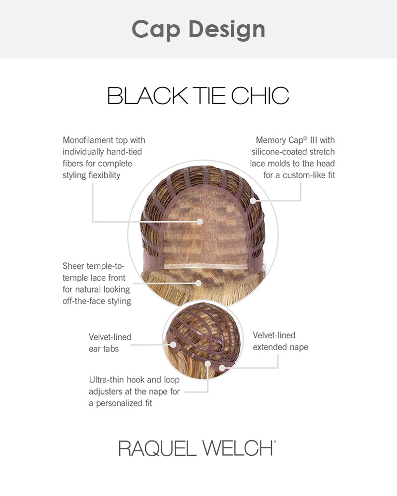 Black Tie Chic | Lace Front & Monofilament Top Synthetic Wig By Raquel Welch - Image 12