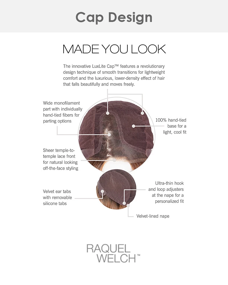 Made You Look-Petite/Average | Lace Front & Monofilament Part Synthetic Wig By Raquel Welch - Image 6